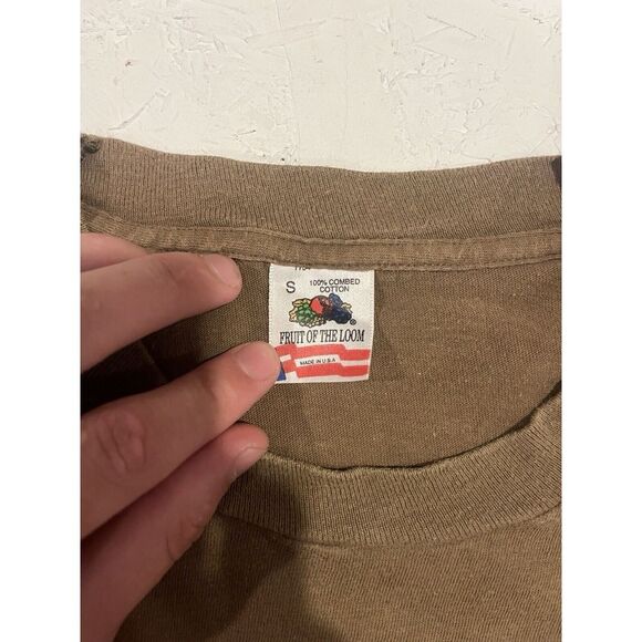 Vintage Hellfire Demolition Team Monster Truck Shirt Mens Small Brown Comfort - Picture 8 of 11